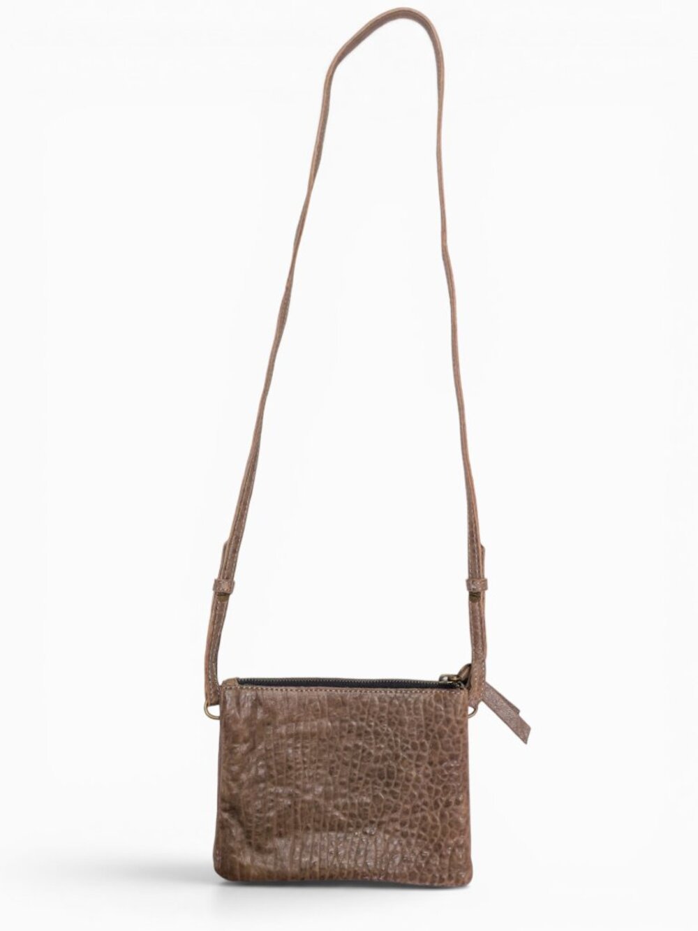 49 Square Miles Leather & Hair-On-Hide Crossbody, Dual-Pocket Design - Picture 4 of 15